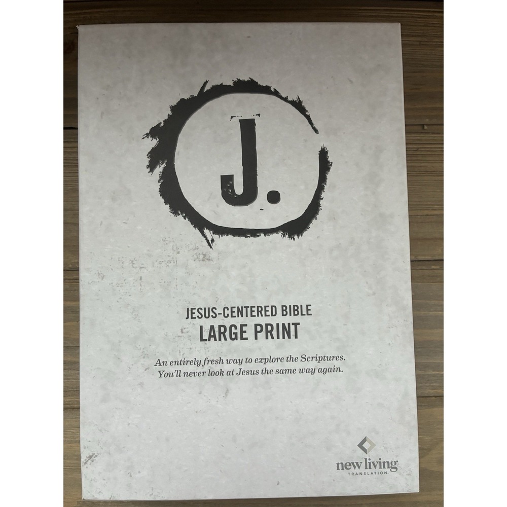 New In Box Jesus Centered Bible Large Print Black Imitation Leather